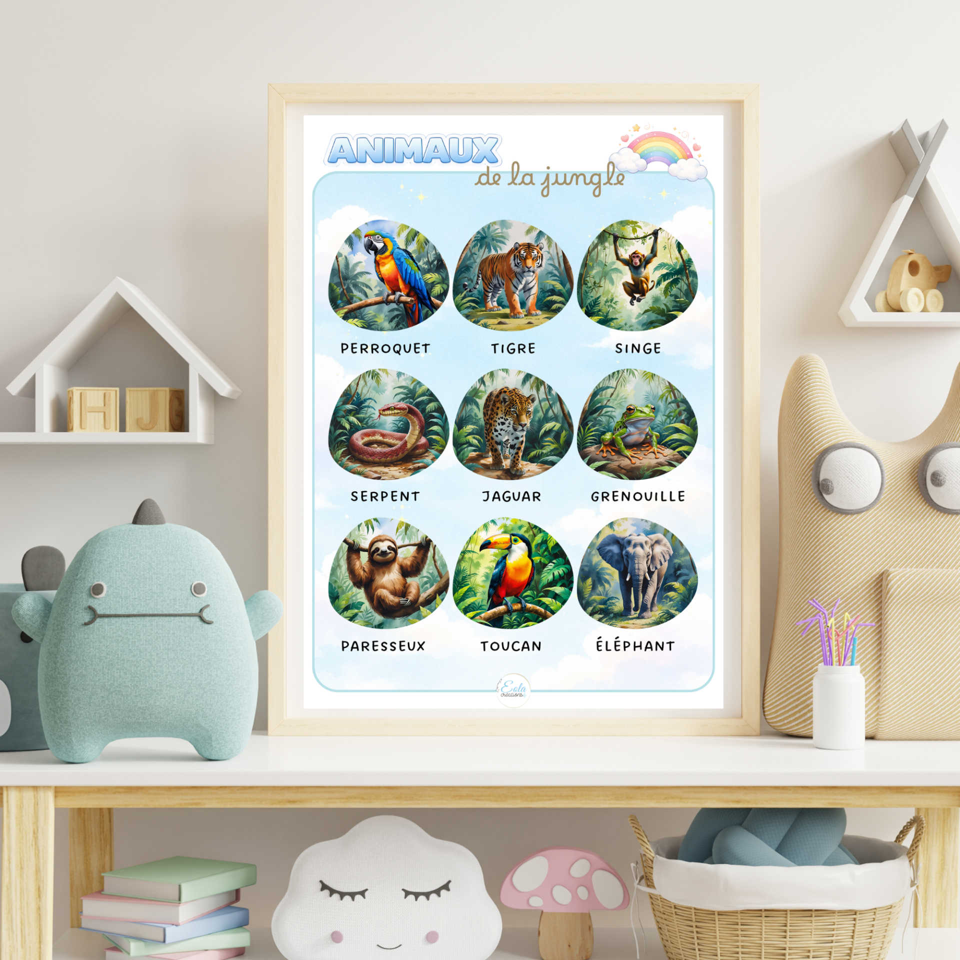 🖨️ PDF - Affiche "animaux de la jungle"