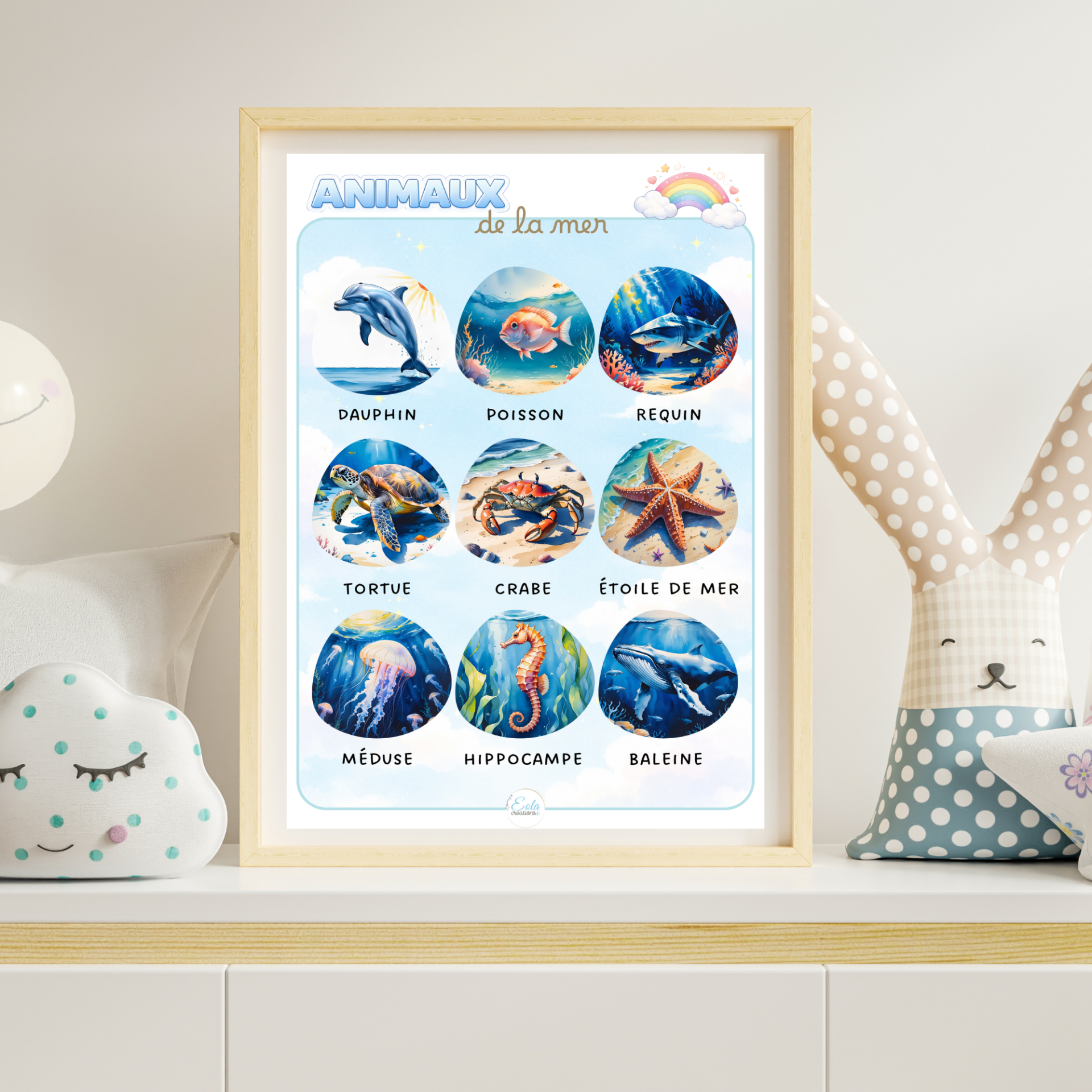 🖨️ PDF - Affiche "animaux de la mer"