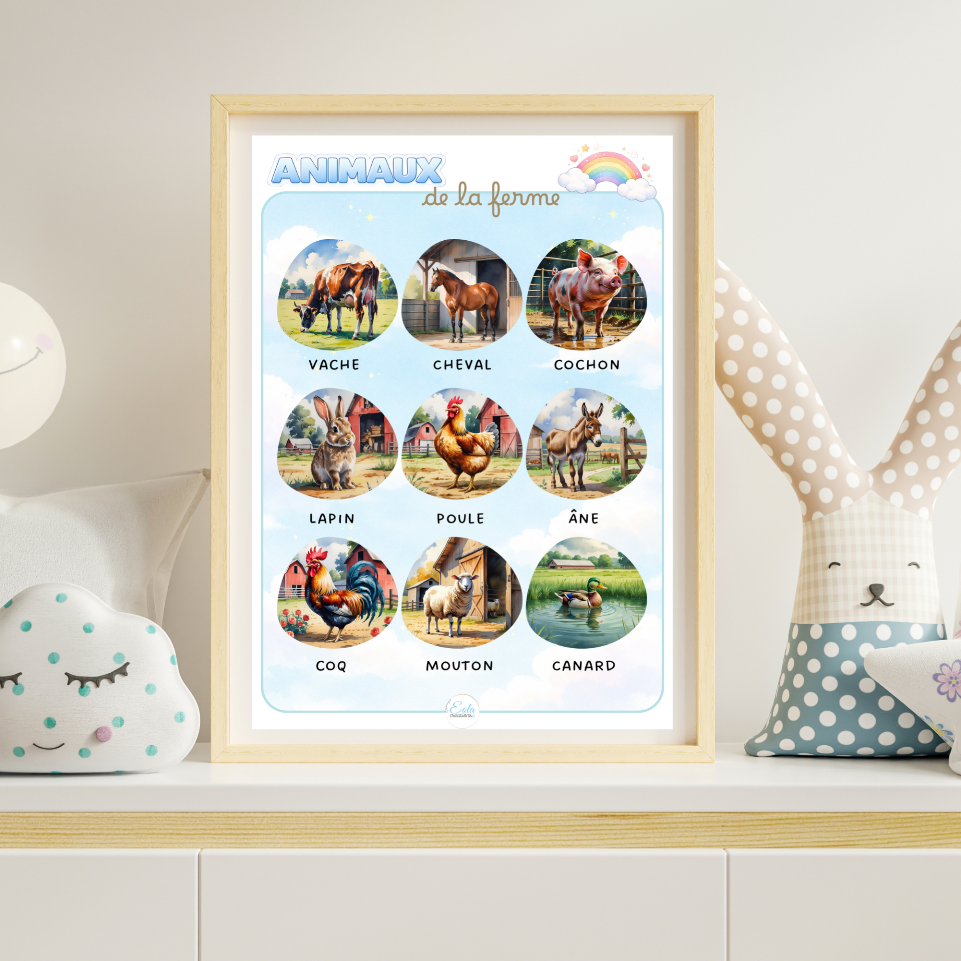 Affiche "animaux de la ferme"
