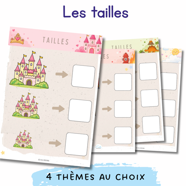 Page d'activité "les tailles"