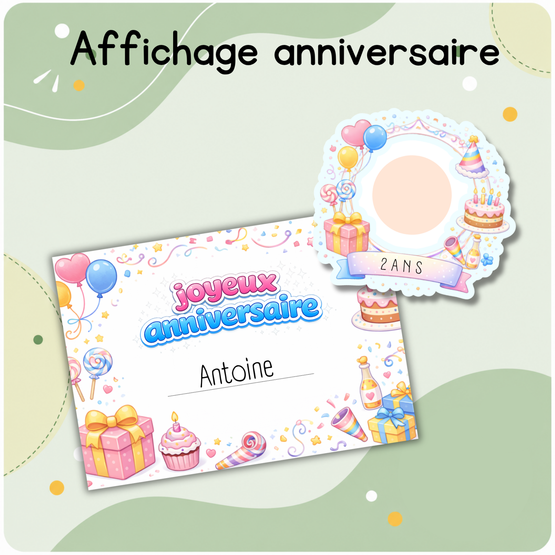 Affichage "anniversaire"