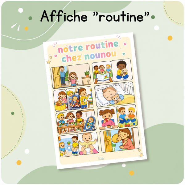 Affiche "routine chez nounou"