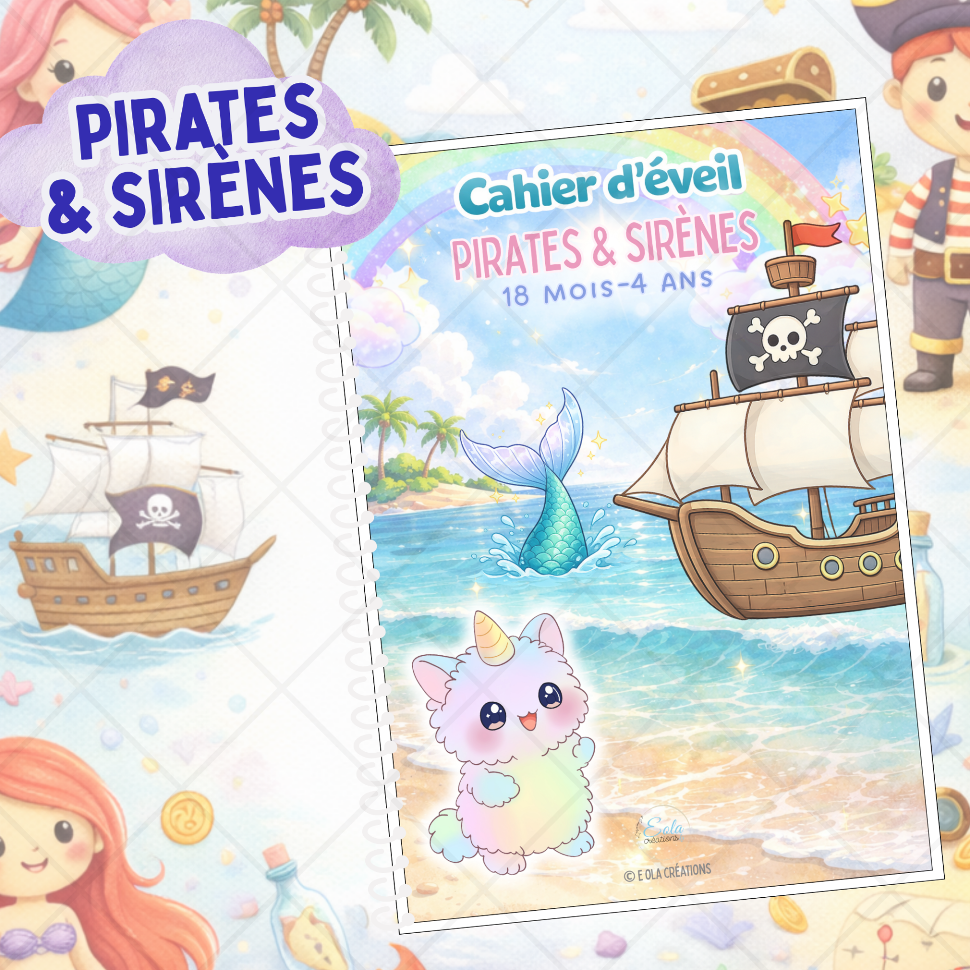 Cahier d'éveil "Pirates et sirènes"