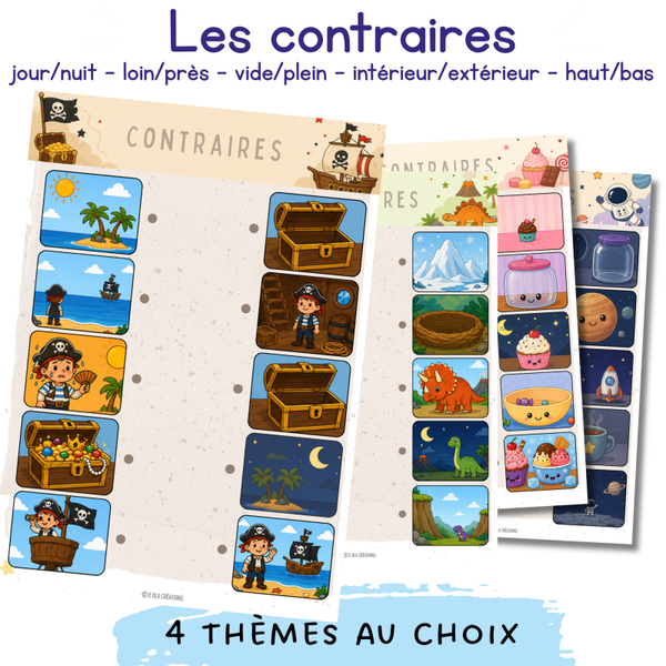 Page d'activité "les contraires"