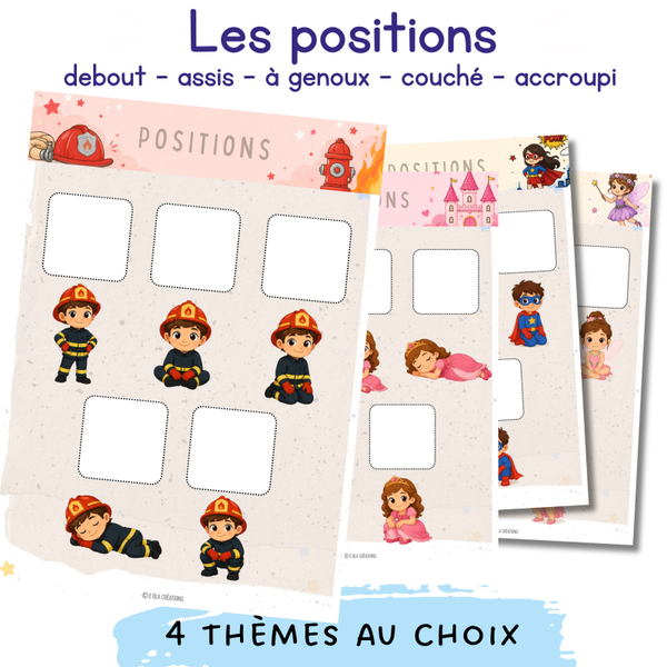 Page d'activité "les positions"