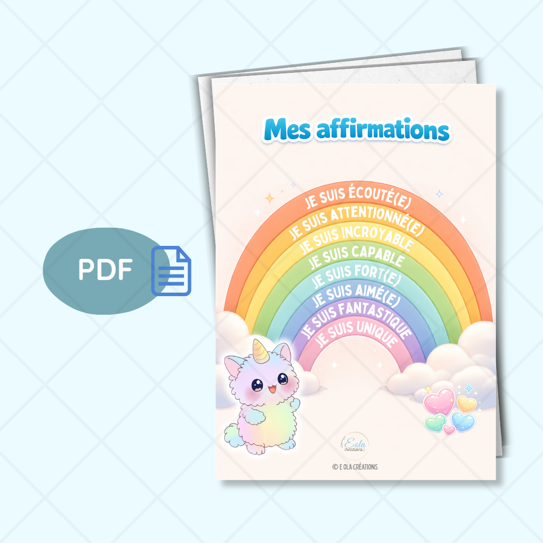 PDF Affiche "Mes affirmations"