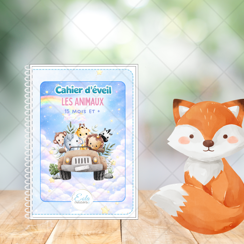 Cahier d'éveil animaux