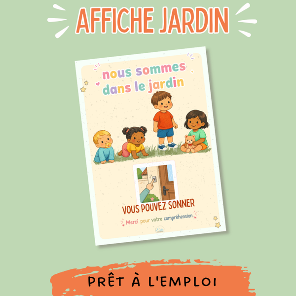 Affiche "nous sommes dans le jardin"