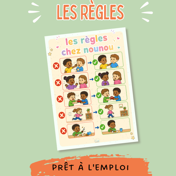 Affiche "les règles chez nounou"