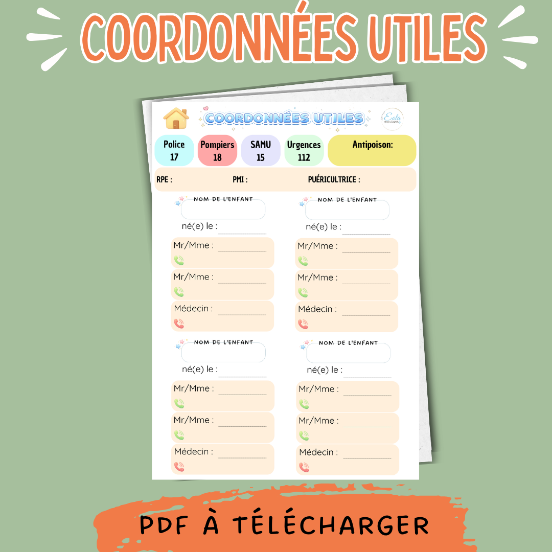 PDF Affiche "Coordonnées utiles" couleurs