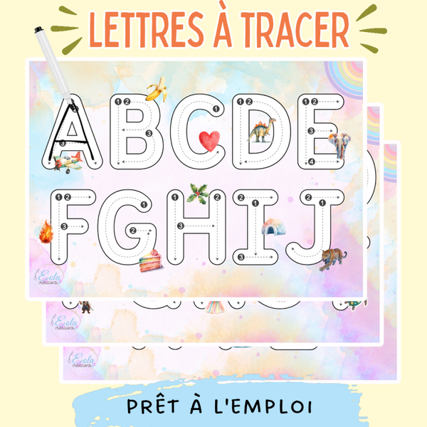 Fiches "Lettres à tracer"