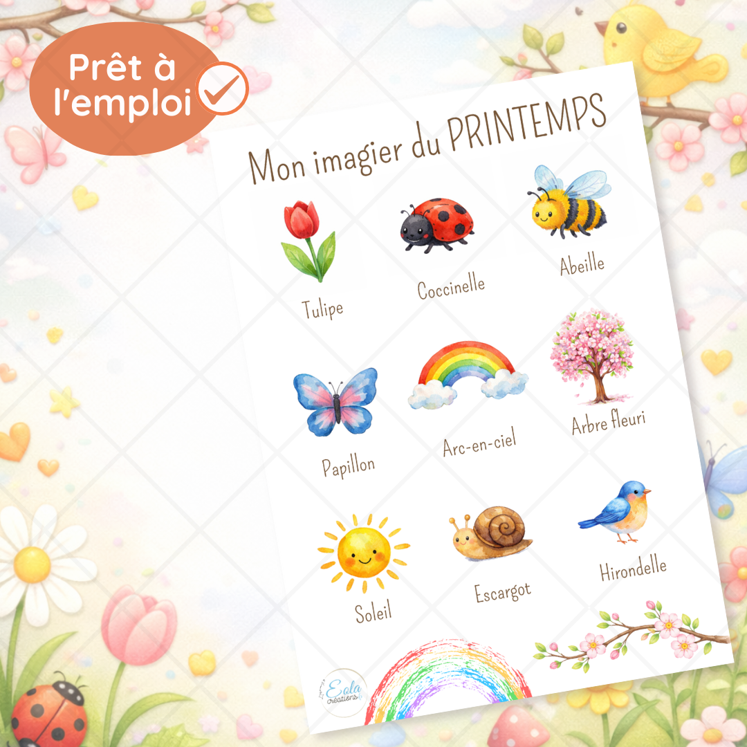 Affiche " Mon imagier du printemps "