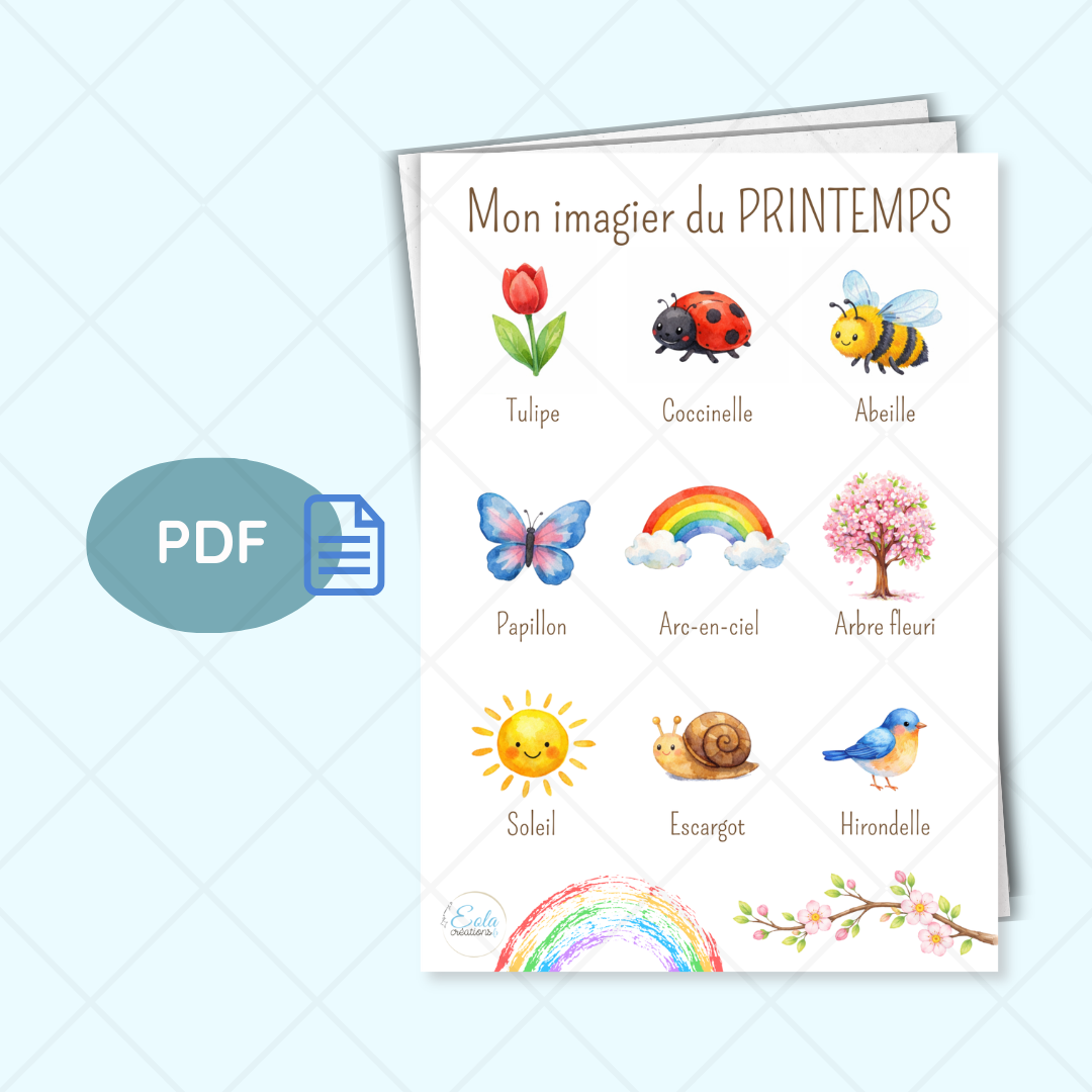 PDF Affiche " Mon imagier du printemps "