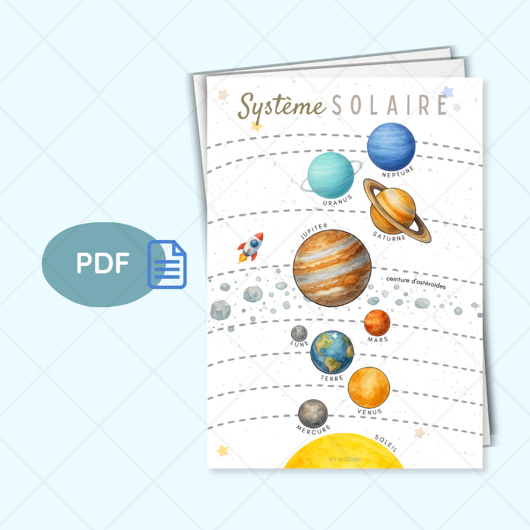PDF Affiche système solaire