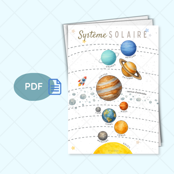 PDF Affiche système solaire