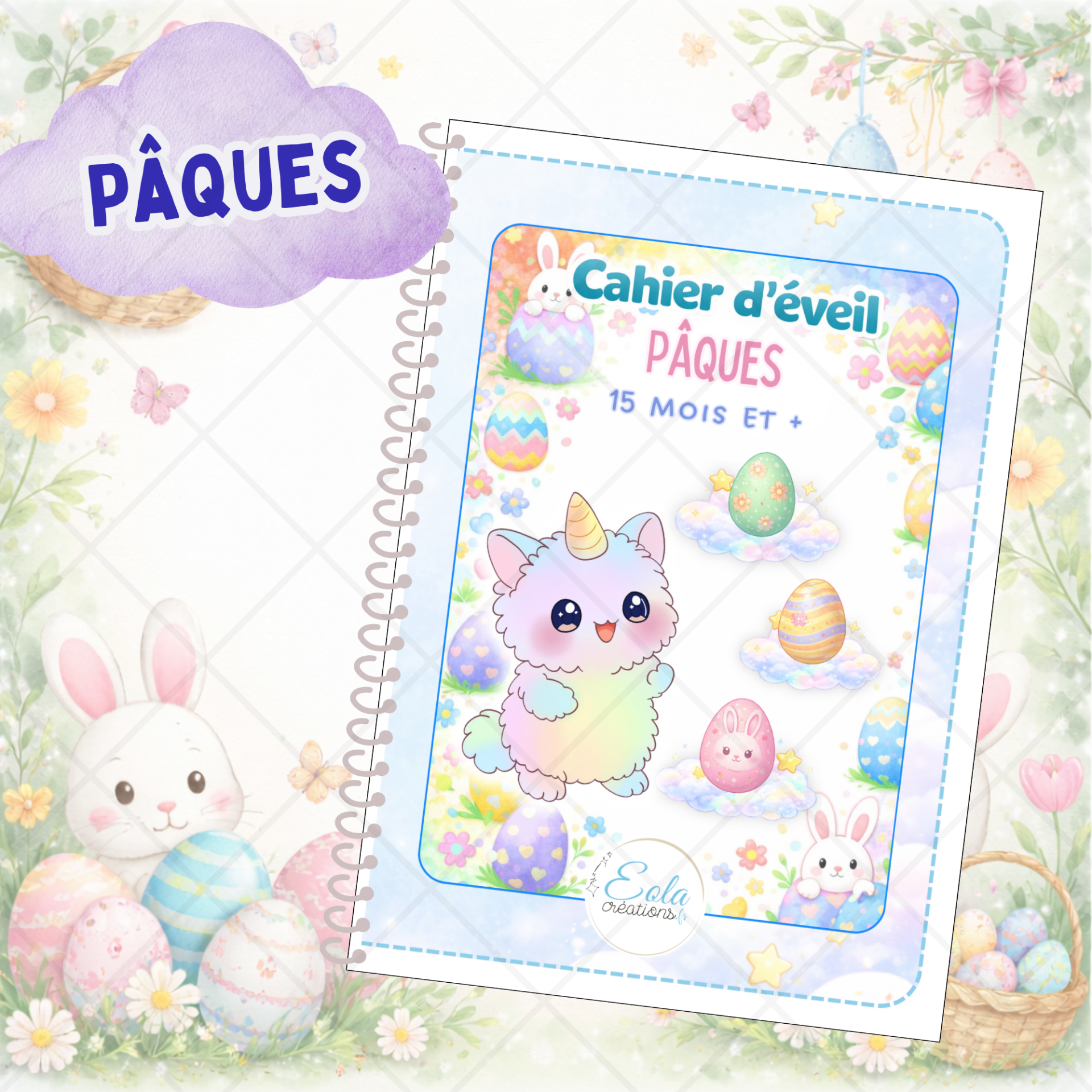 Cahier d'éveil PÂQUES