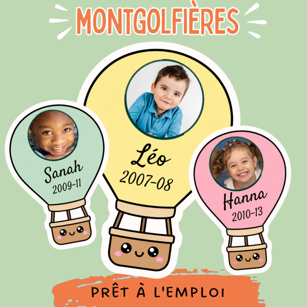 Affichage montgolfières