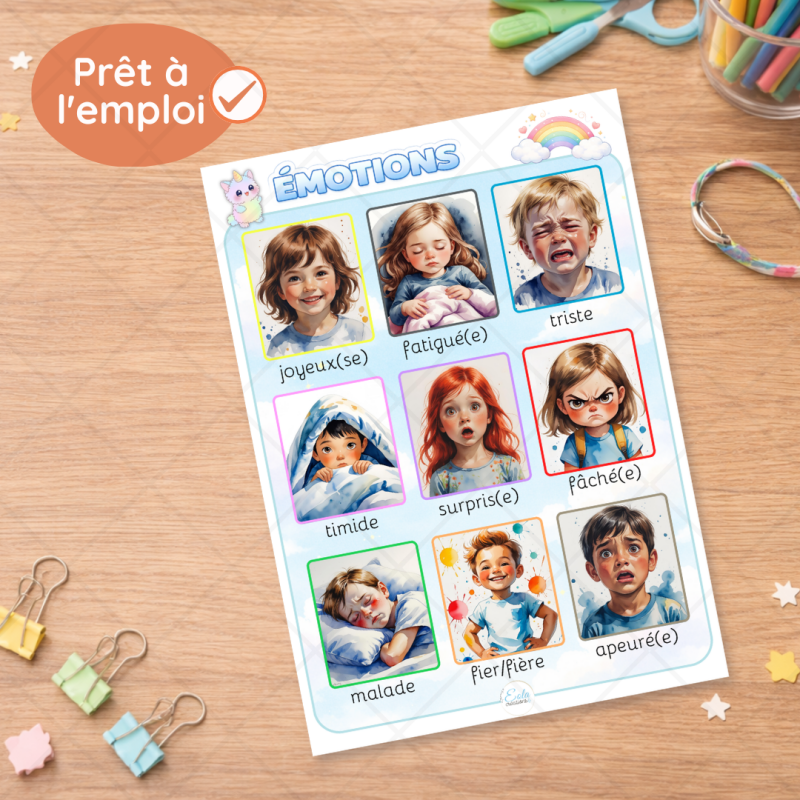 ⭐ Affiche n°2 "Les émotions" 3+