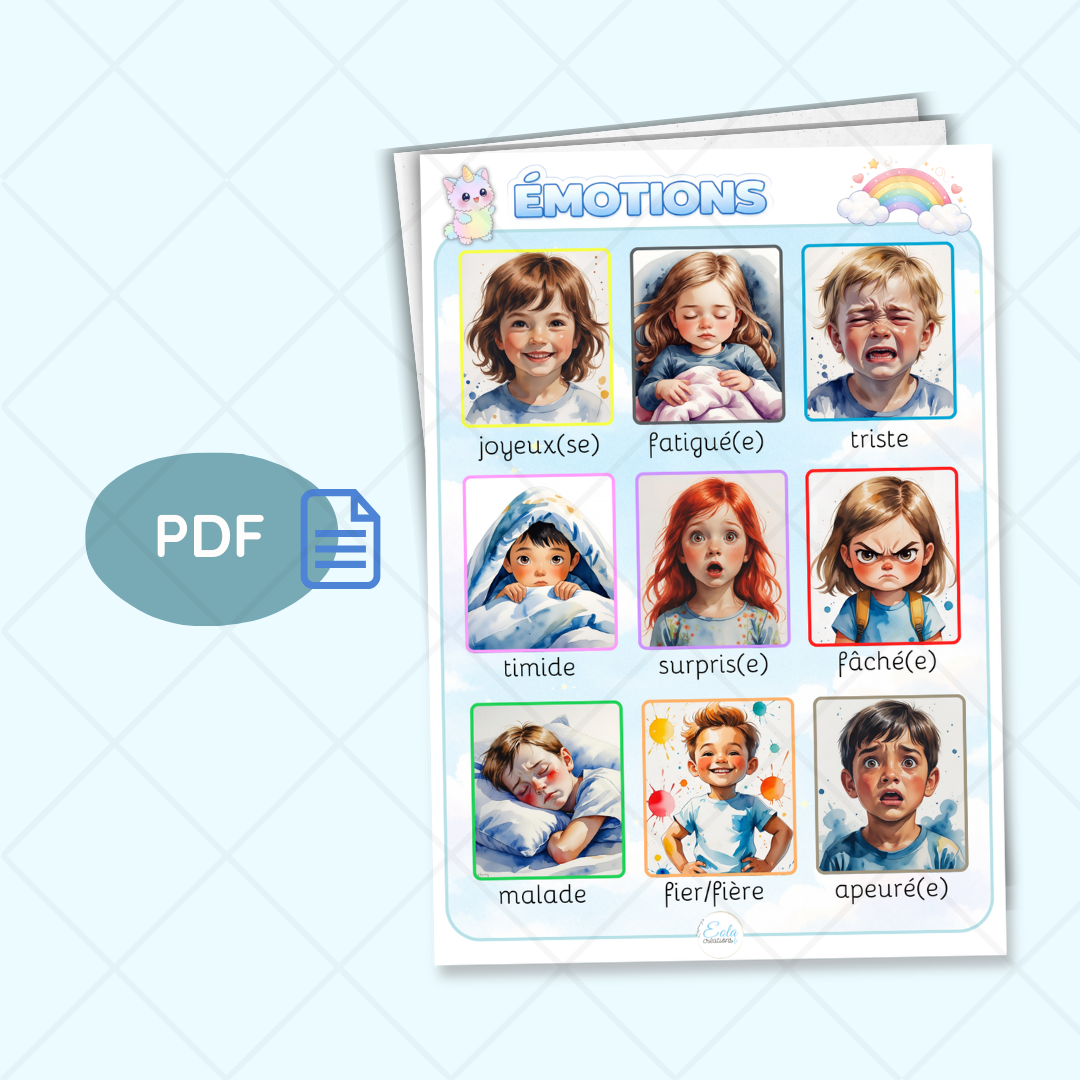 PDF Affiche n°2 "Les émotions" 3+