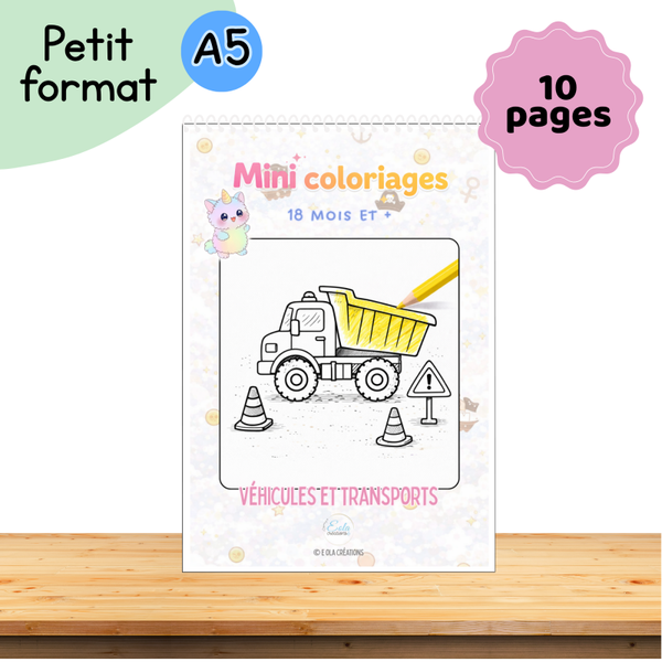 Mini coloriage "véhicules et transports"