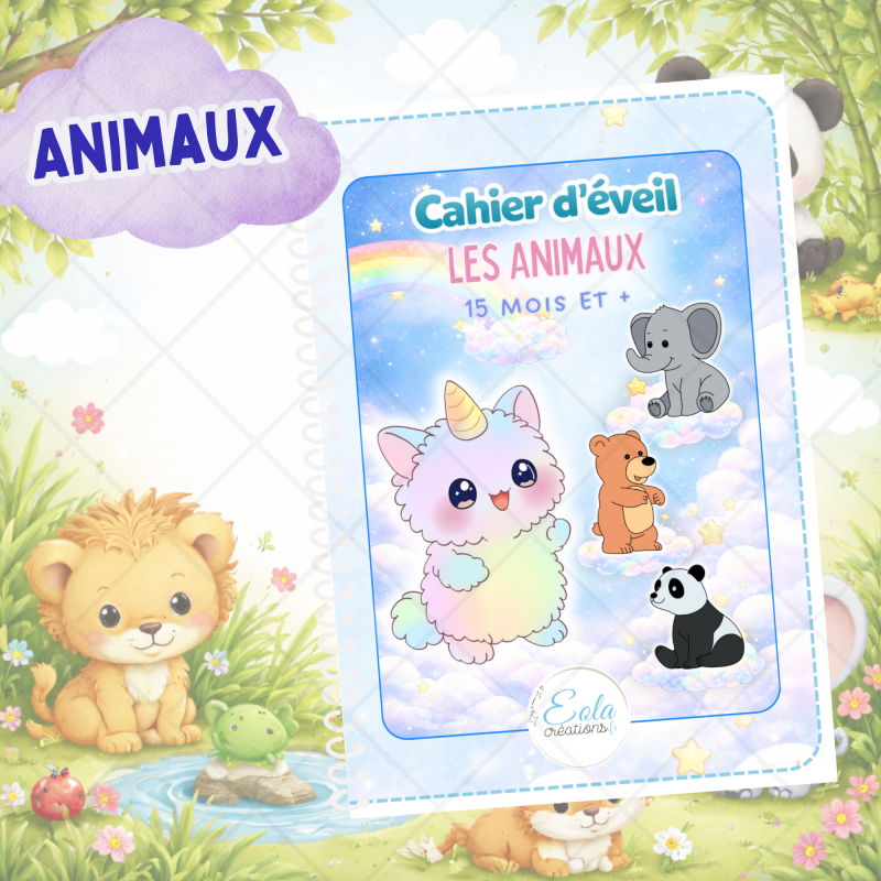 ⭐ Cahier d'éveil "Je découvre les animaux"