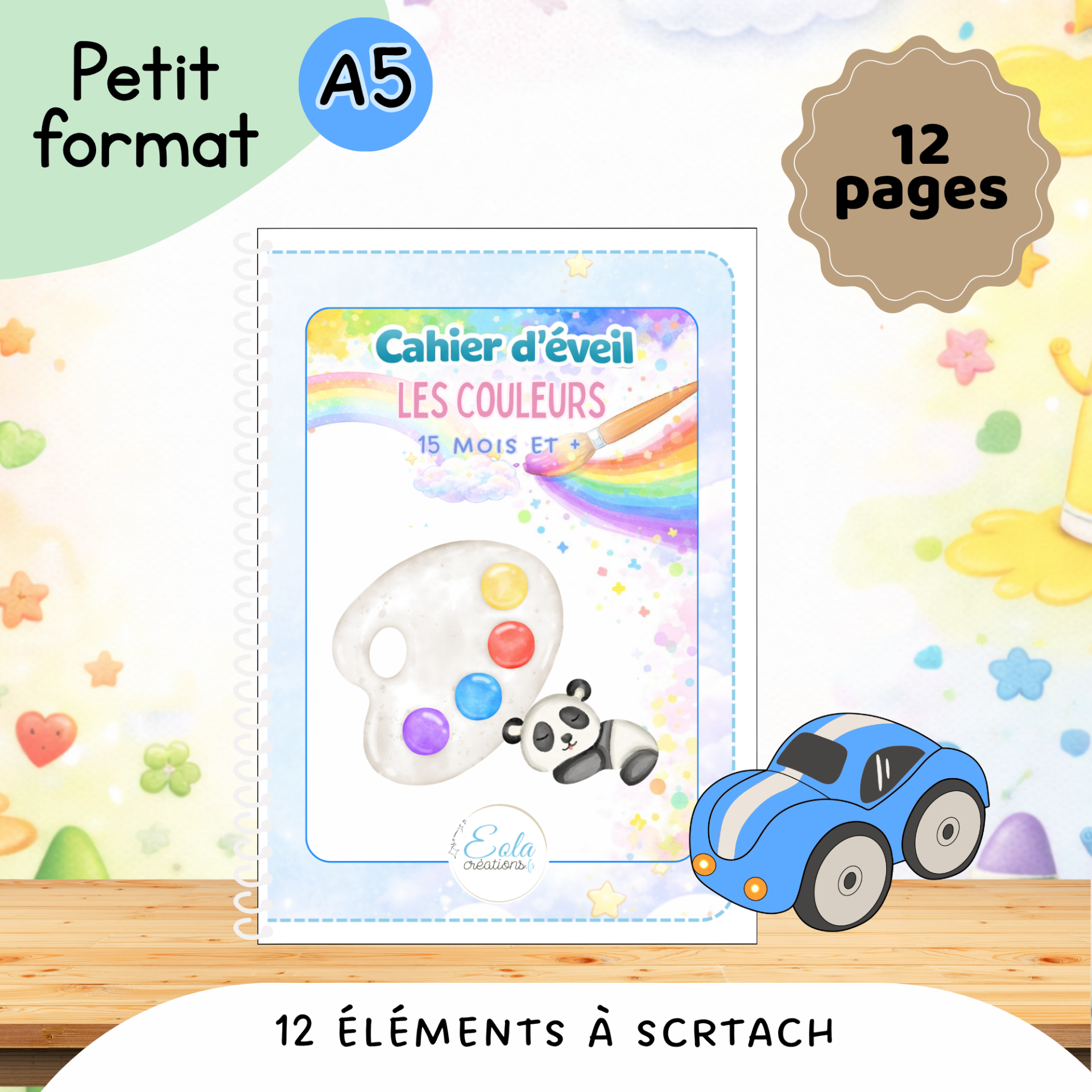 🖨️ PDF - Livret "Couleurs" version voitures