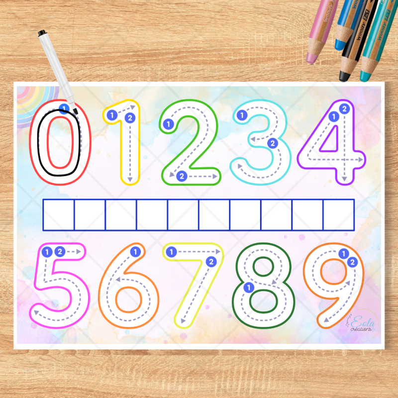 ⭐ Fiche "Chiffres à tracer"