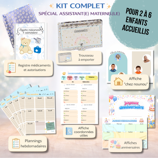 Kit complet spécial assmat