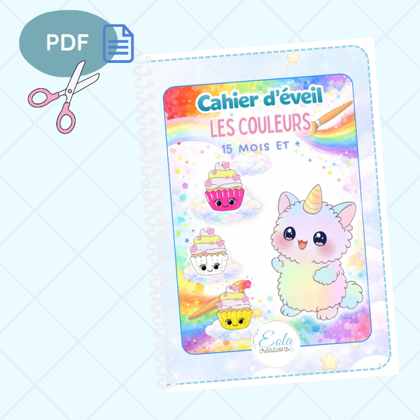 PDF Cahier d'éveil "Je découvre les couleurs" CUPCAKES