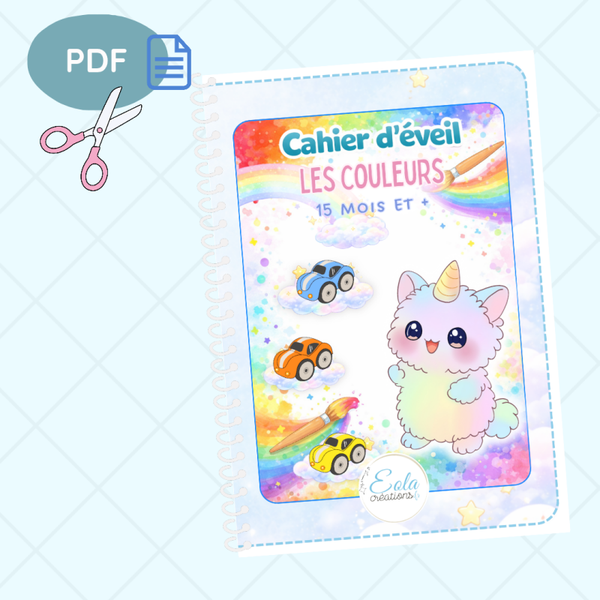 PDF Cahier d'éveil "Je découvre les couleurs" CUPCAKES