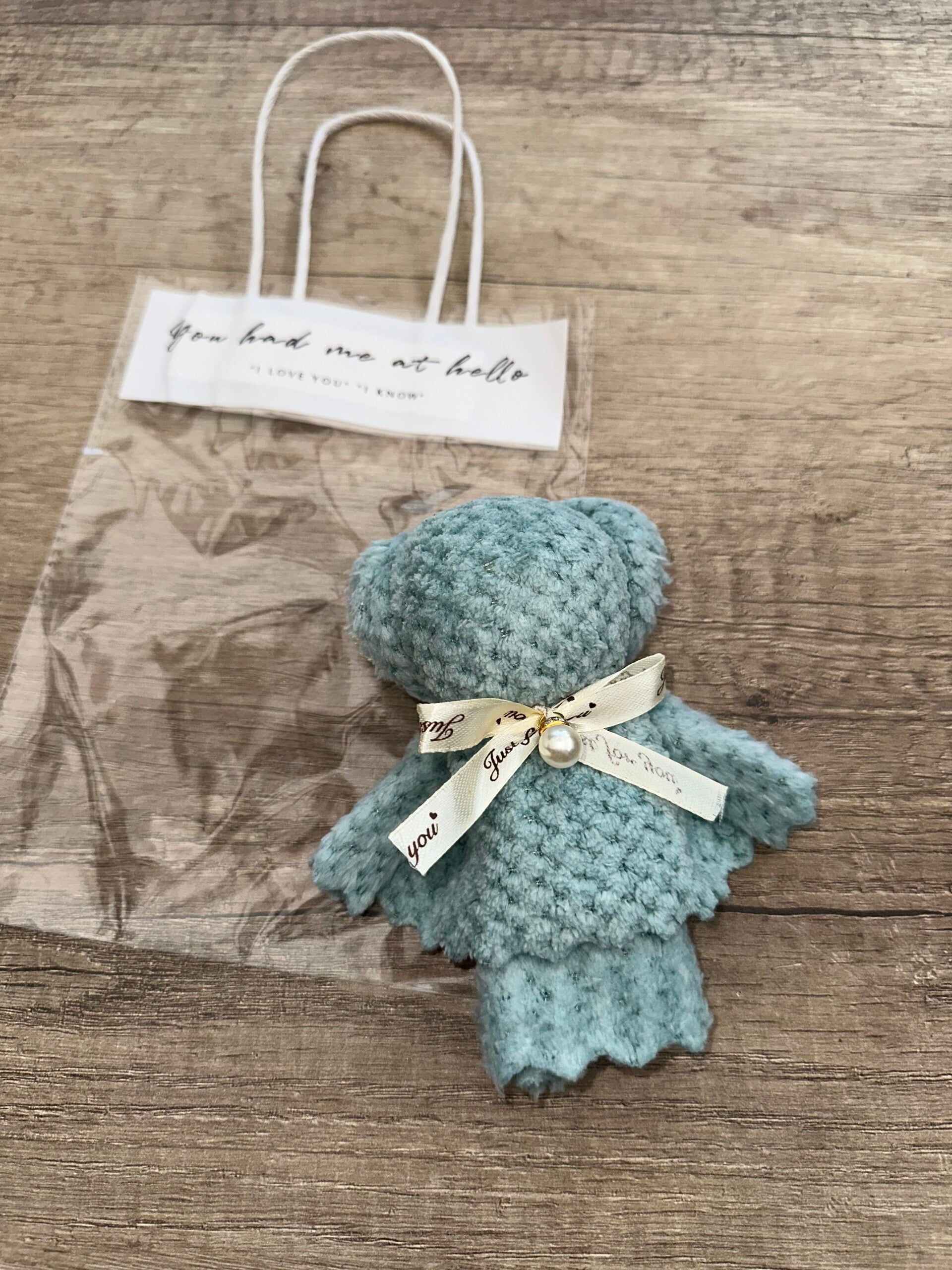 Turquoise beren handdoekje