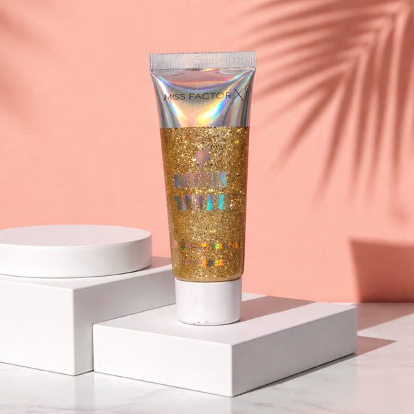 Glitter gel goud