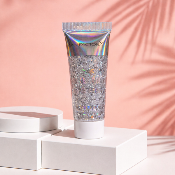 Glitter gel zilver