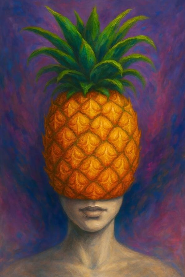 Ananas Visioen – modern abstract keuken schilderij
