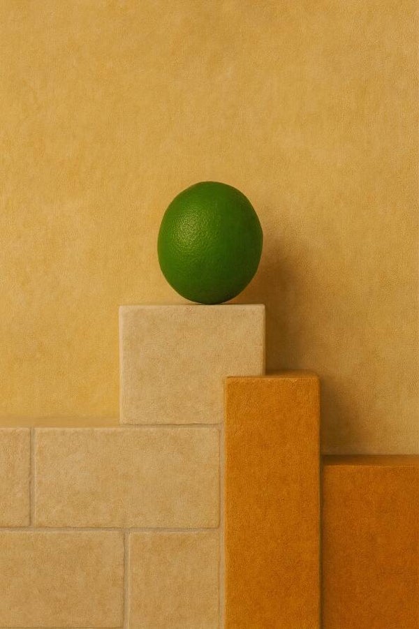 Lime Balance – abstract modern schilderij in aardetinten