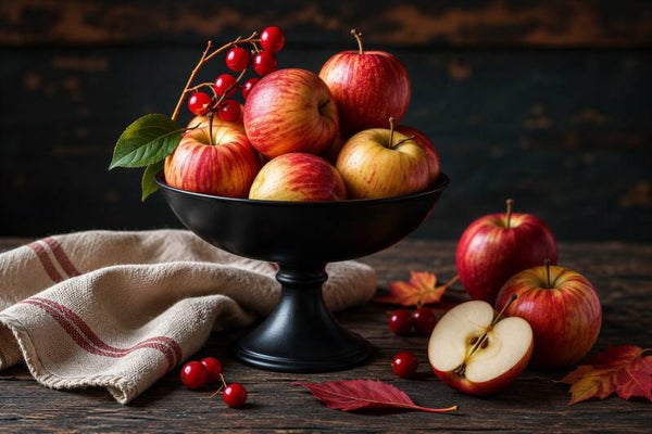 Autumn Apples – landelijk stilleven met rode appels en herfstaccenten
