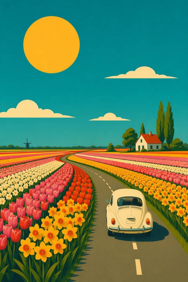 De Gouden Bollenvelden – tulpen, narcissen en witte Kever