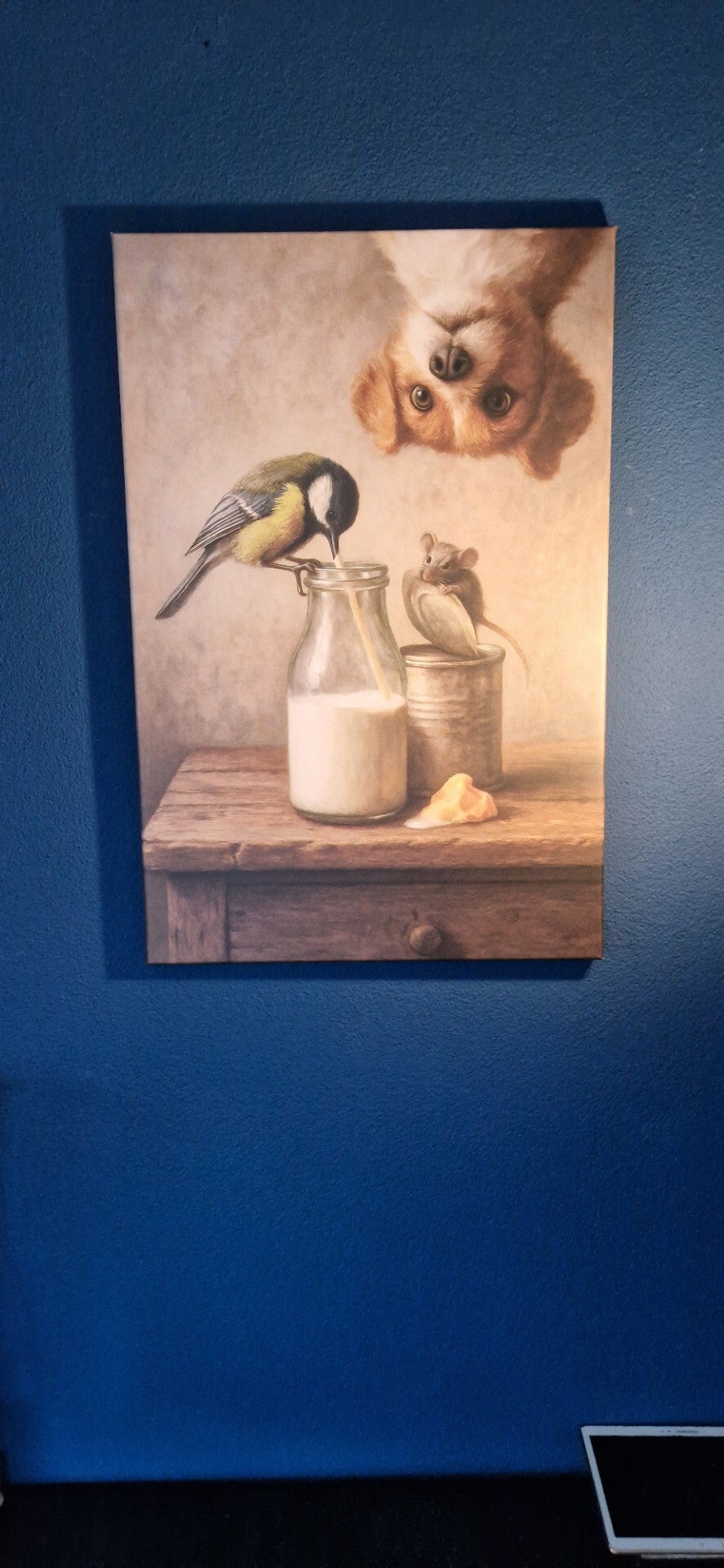 Klantfoto Jerry - schilderij Ondersteboven canvas 50x75 cm aan de muur