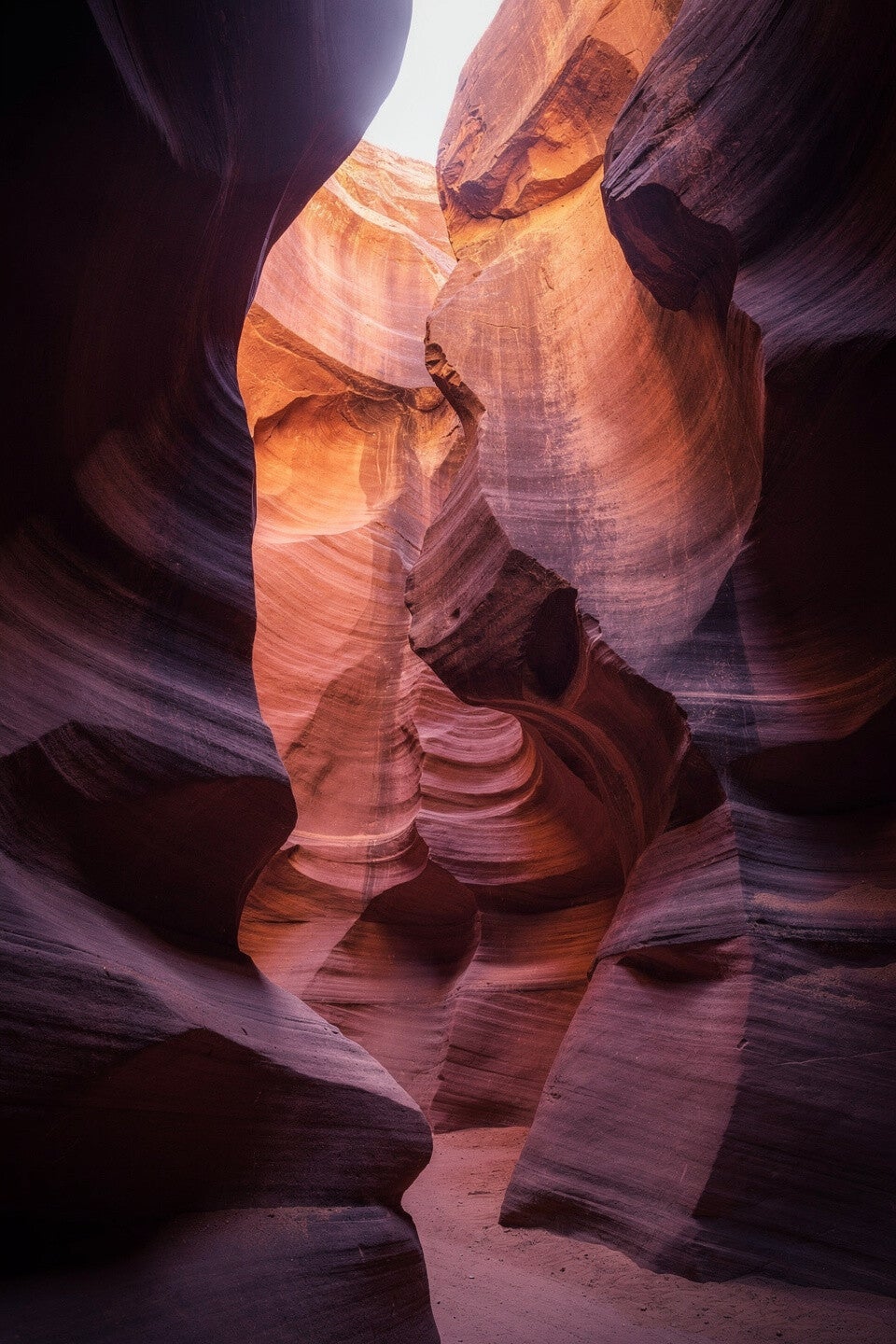 Glooiend Licht – canyon schilderij warme aardetinten natuur