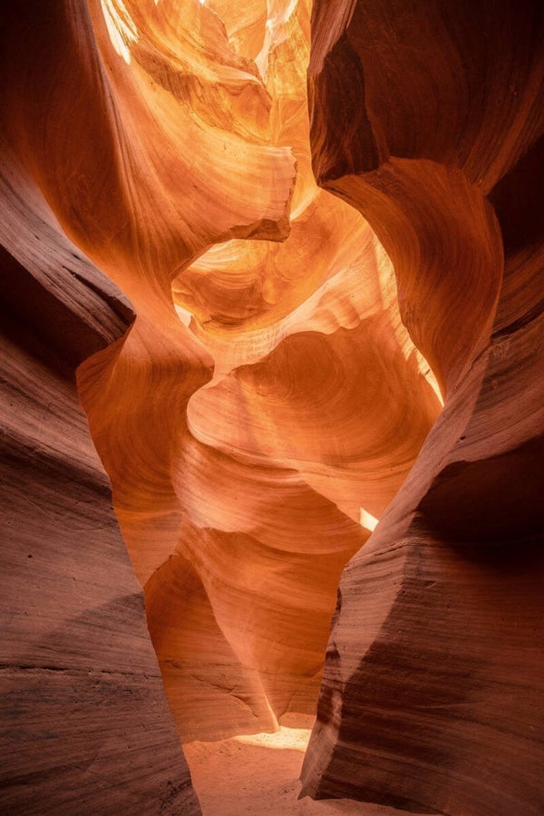 Zon in Steen – canyon schilderij warme oranje aardetinten