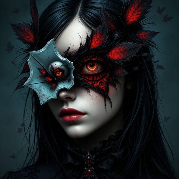 Schaduwvlinder – dark art vrouw schilderij