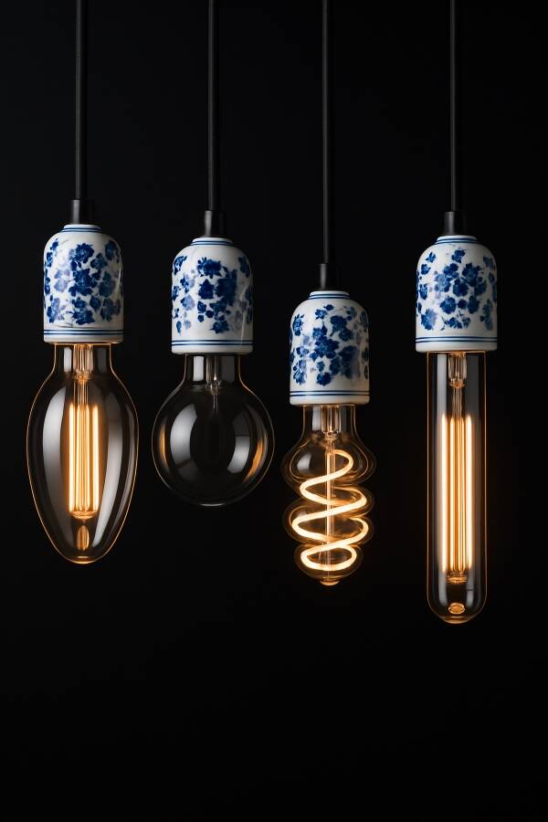 Lichtspel – Delfts blauw lamp schilderij