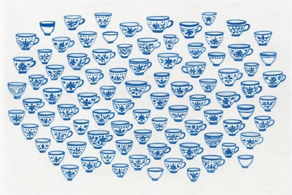 Delfts blauwe koffiekopjes