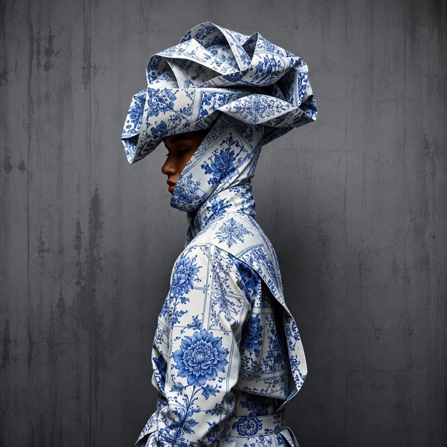 Delftse Couture – modern Delfts blauw modeportret