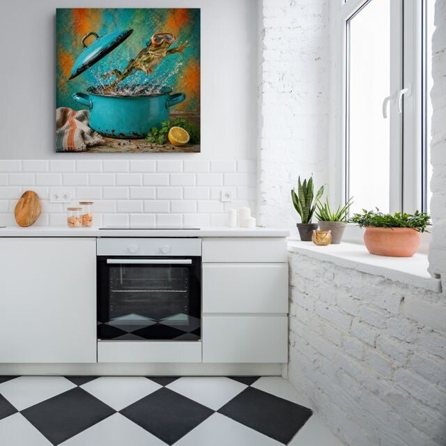 Duiksprong wanddecoratie sfeerafbeelding