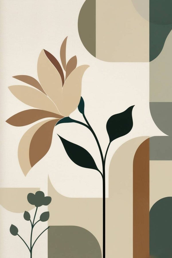 Ferrowyn – bloemschilderij in natuurlijke vormen en zachte aardetinten