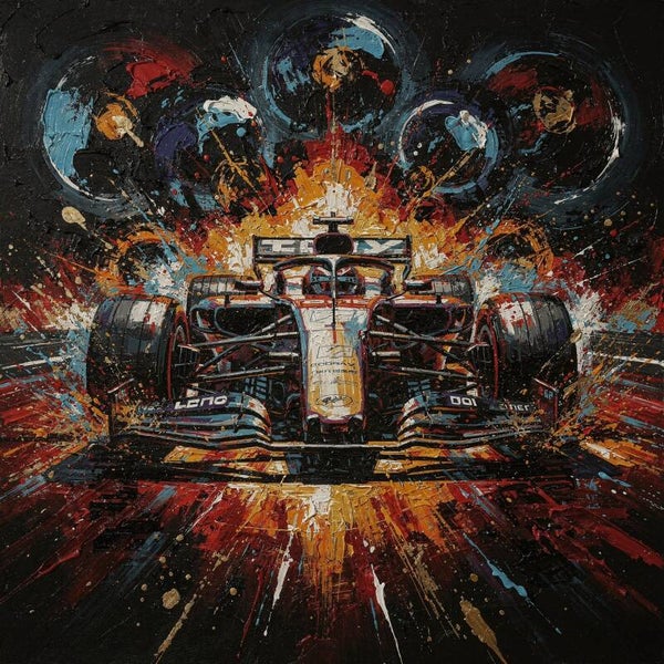 Pole position – formule 1 race auto schilderij voor tienerkamer en modern interieur