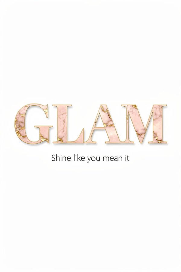 Glam quote – schilderij tienerkamer roze goud tekst