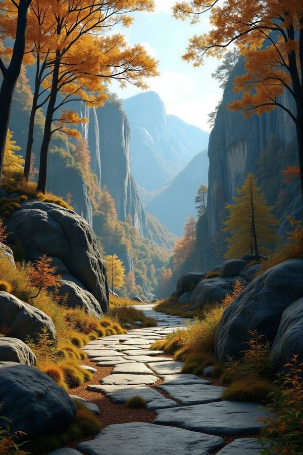 De Gouden Bergvallei – Herfstpad tussen Imposante Rotsen