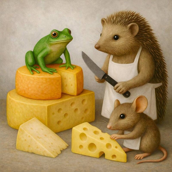 Kazige tafelverhalen – muis, egel en kikker